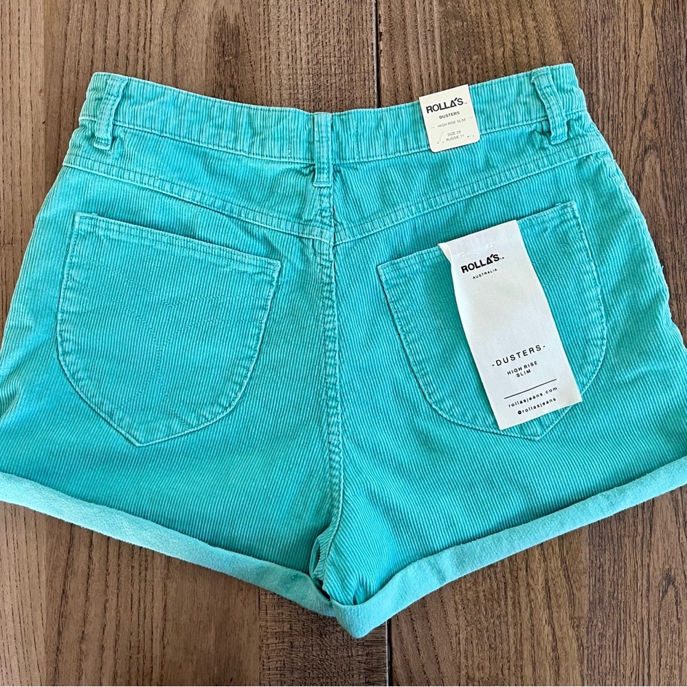 ROLLA'S Dusters Blue High-Waisted Cuffed Shorts. NWT.